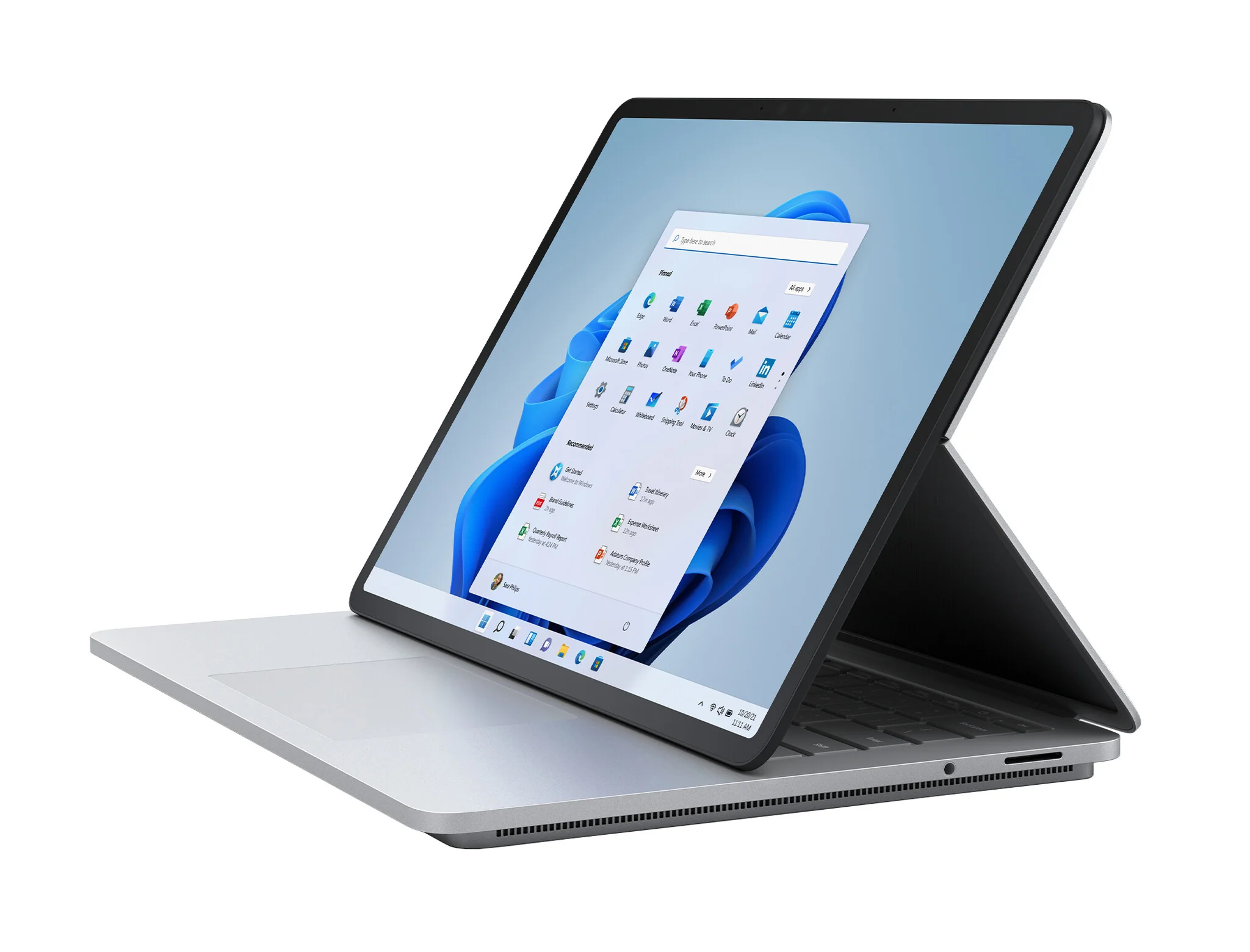 Microsoft Surface Laptop Studio Hybrid (2-in-1) - 36.6 cm (14.4") - Touchscreen - Intel® Core™ i5-11300H - 16 GB LPDDR4x-SDRAM - 512 GB SSD - Wi-Fi 6 - Windows 11 Pro - Platinum - Image 2