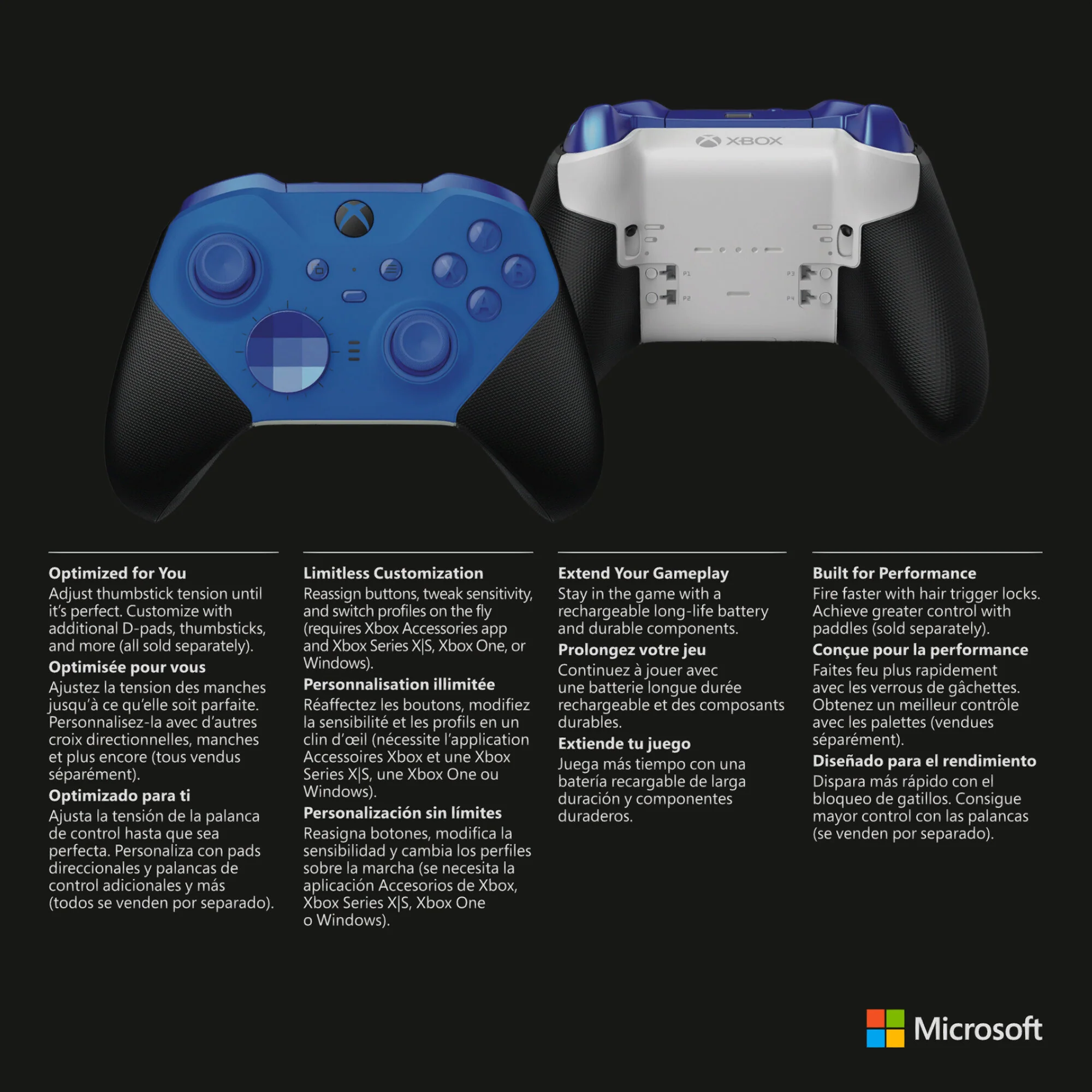 Microsoft Xbox Elite Series 2 - Core in Black / Blue - Image 4