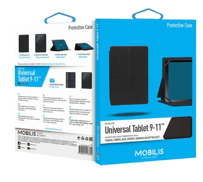 Mobilis Folio Protective Case for 11" Universal Tablet in Black - Image 10