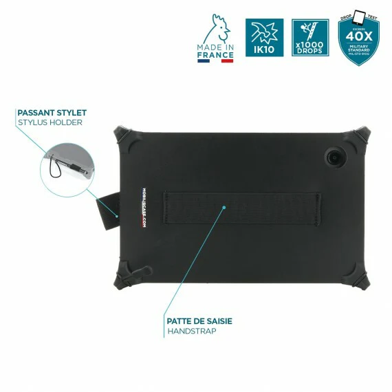 Mobilis Rugged protective case for Galaxy Tab A9 in Black - Image 3