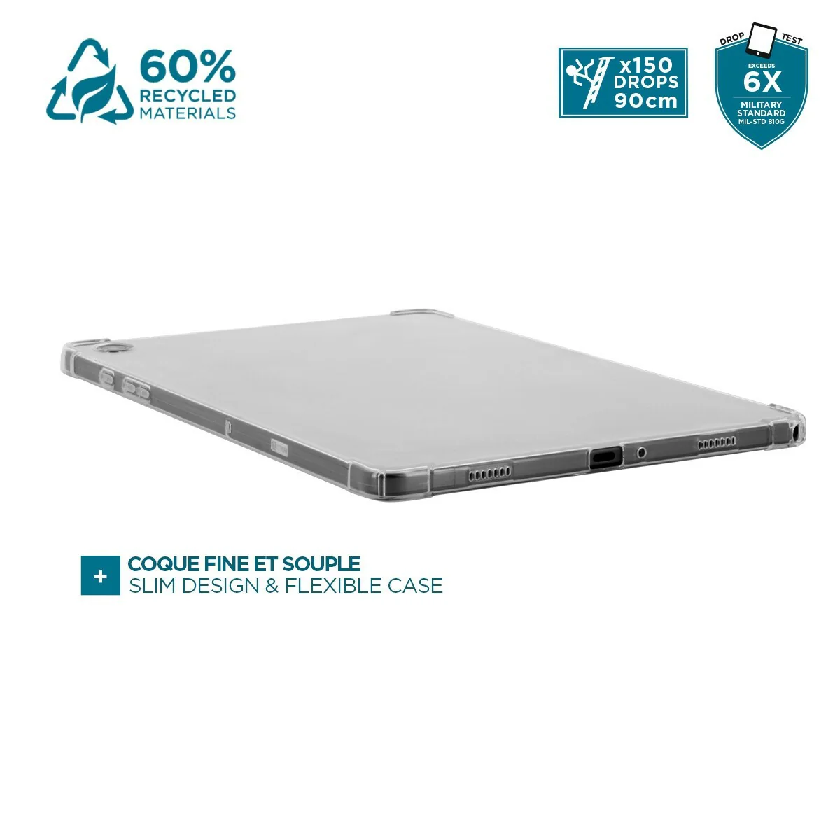 Mobilis Protective Case for Galaxy Tab A9 in Transparent - Image 4