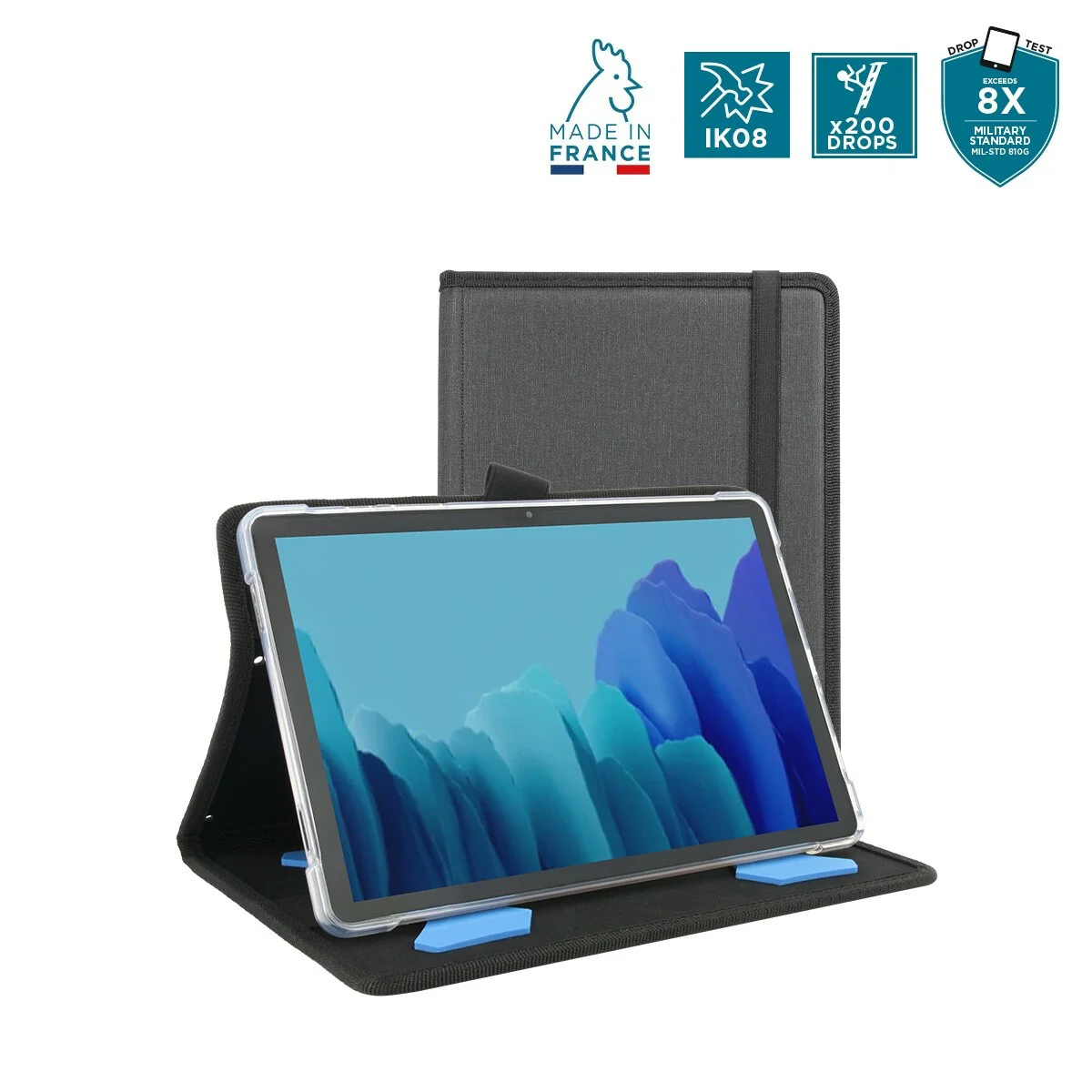 Mobilis Activ Pack Folio Protective Case For Galaxy Tab A9+ in Black - Image 2