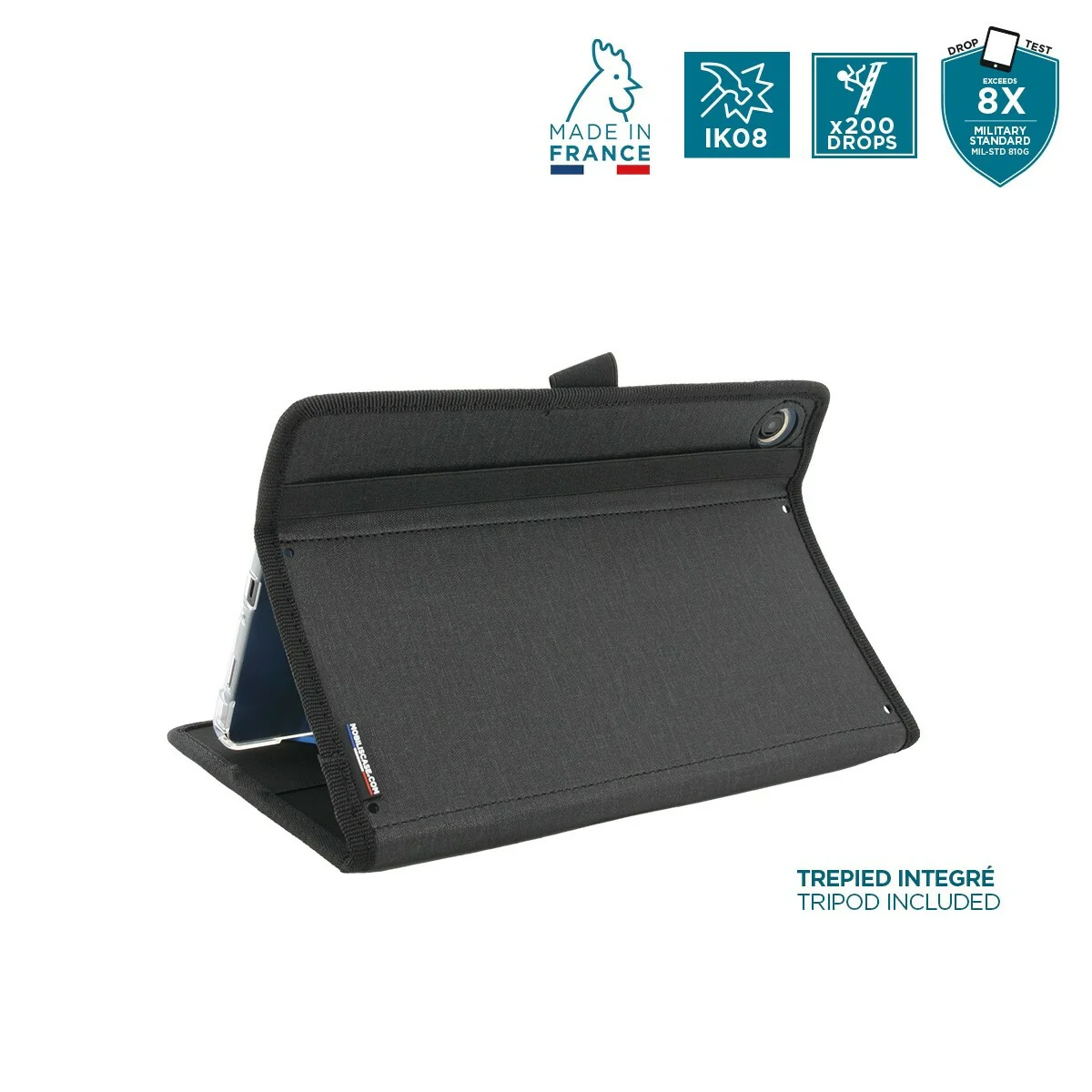 Mobilis Activ Pack Folio Protective Case For Galaxy Tab A9+ in Black - Image 3