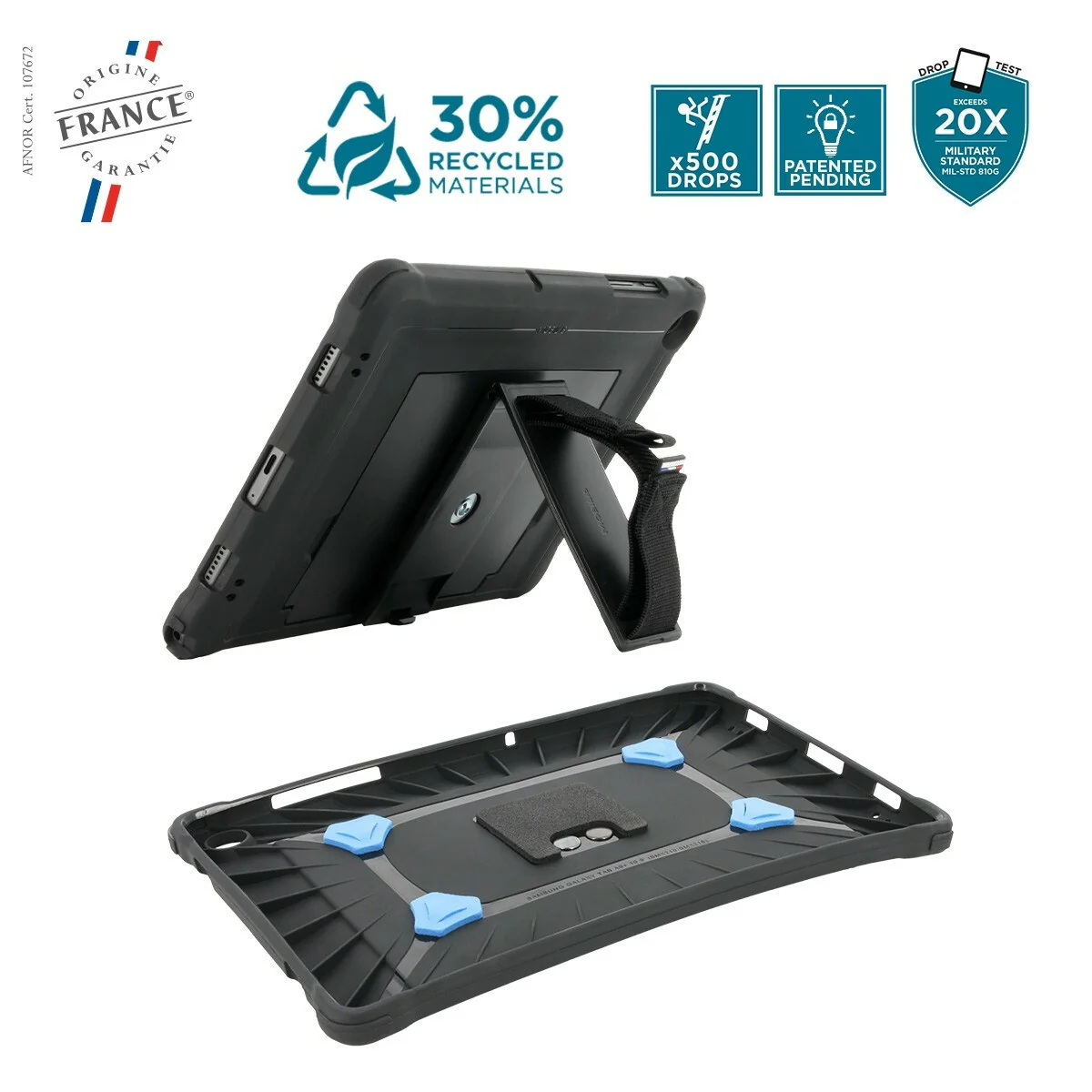 Mobilis Reinforced Protective Case For Galaxy Tab A9+ in Black - Image 2