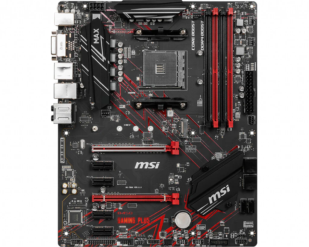 MSI B450 GAMING PLUS MAX ATX motherboard - AMD B450 Socket AM4 - Image 2