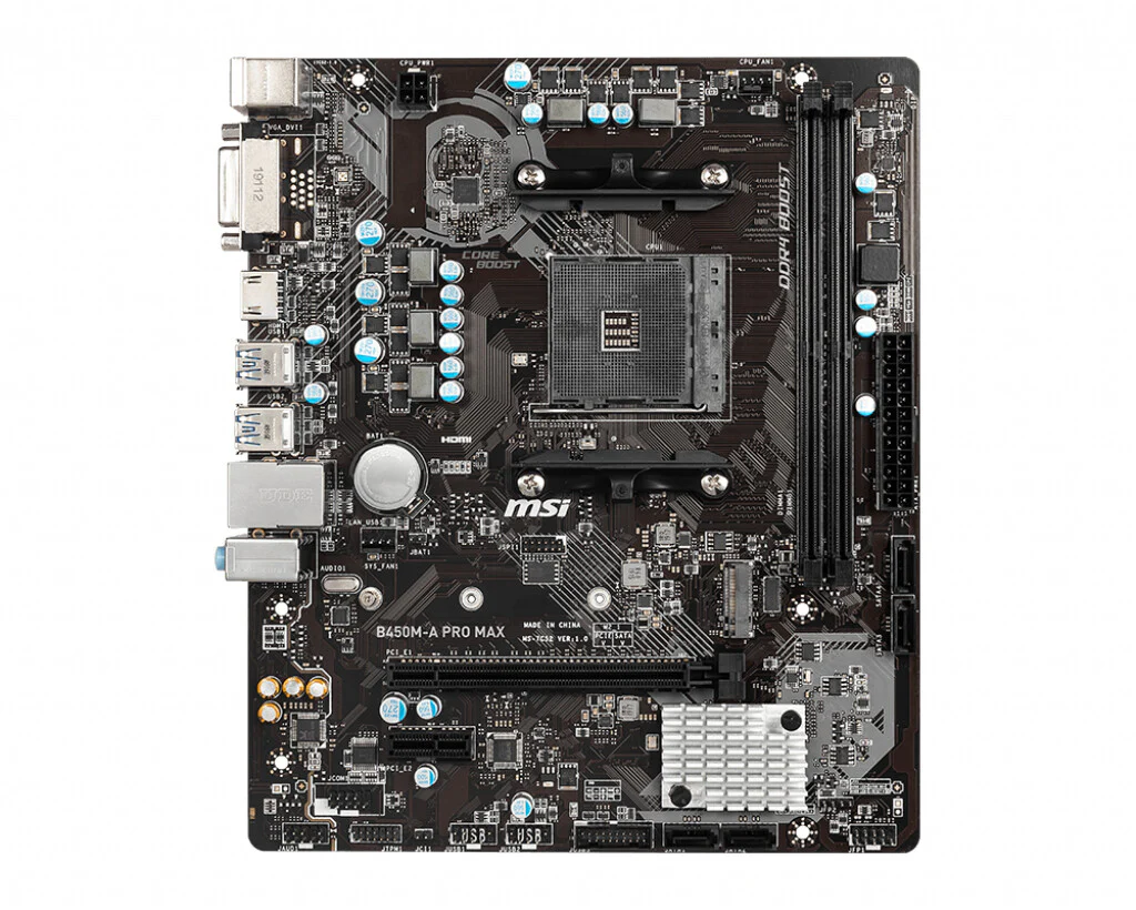 MSI B450M-A PRO MAX micro ATX motherboard - AMD B450 Socket AM4 - Image 2