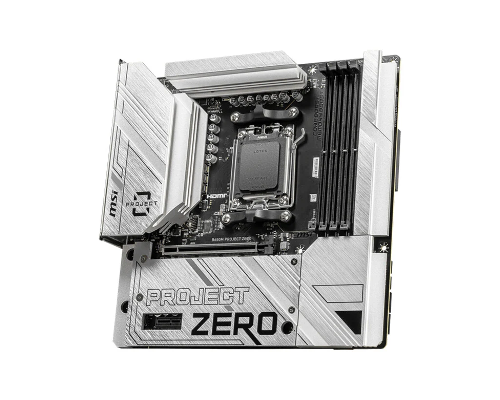 MSI B650M PROJECT ZERO micro ATX motherboard - AMD B650 Socket AM5 - Image 2