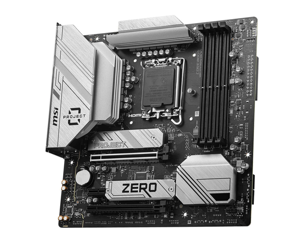 MSI B760M PROJECT ZERO micro ATX motherboard - Intel B760 LGA 1700 - Image 2