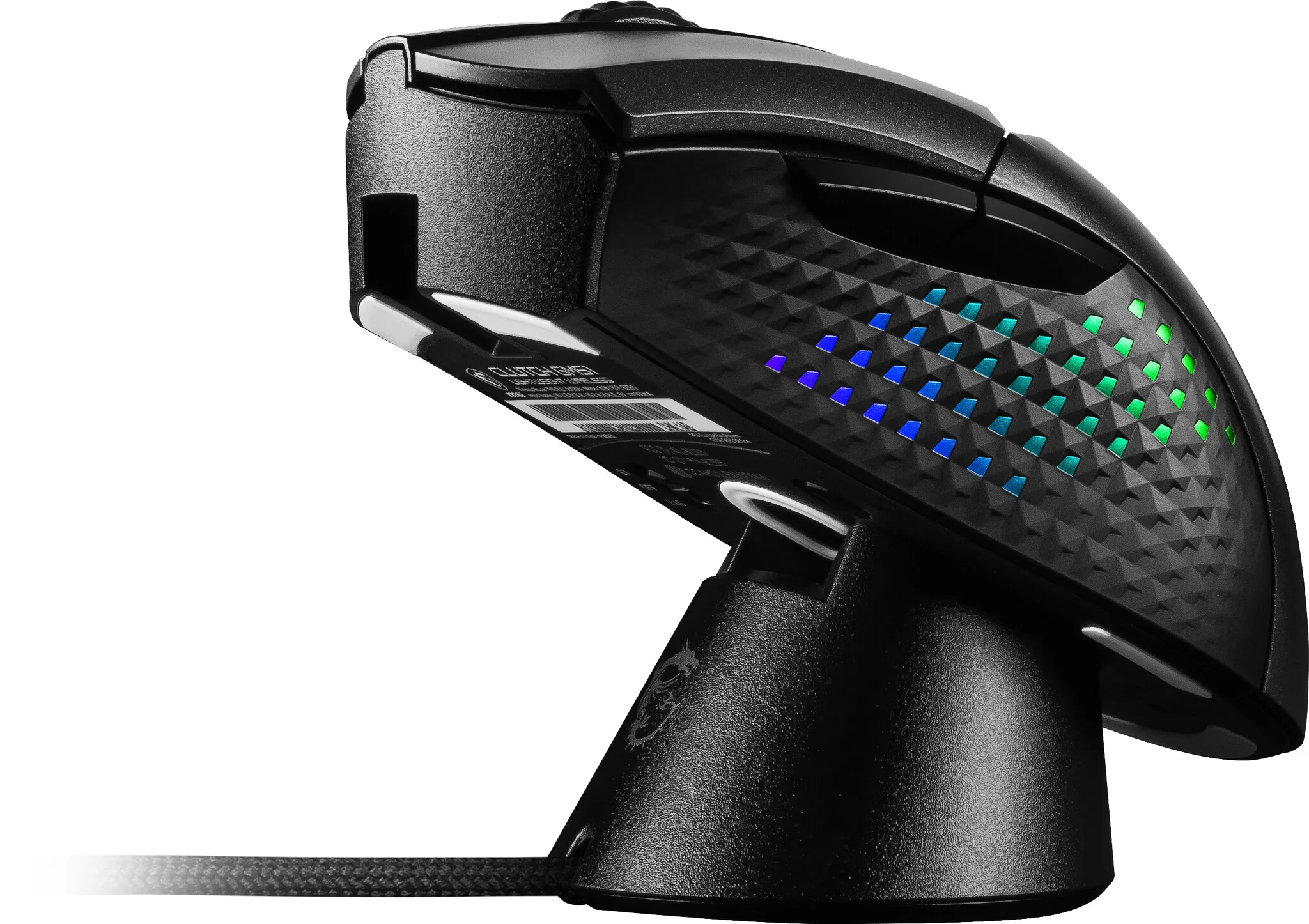 MSI CLUTCH GM51 - RF Wireless + Bluetooth + USB Type-C Optical Mouse in Black - 26,000 DPI - Image 3