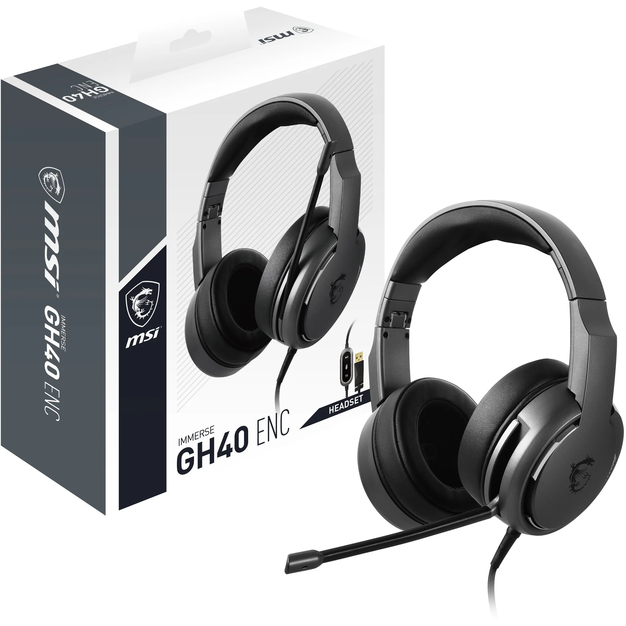 MSI IMMERSE GH40 ENC - Wired Gaming Headset in Black - Image 6