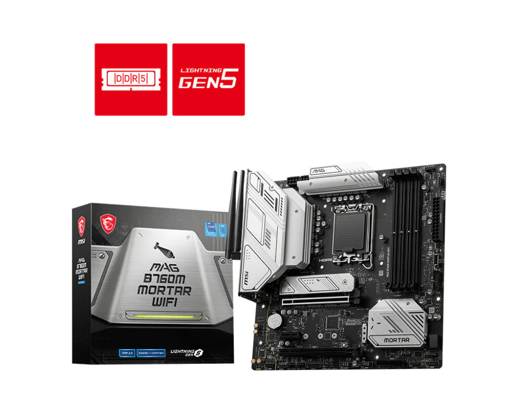 MSI MAG B760M MORTAR WIFI micro ATX motherboard - LGA 1700 - Image 2