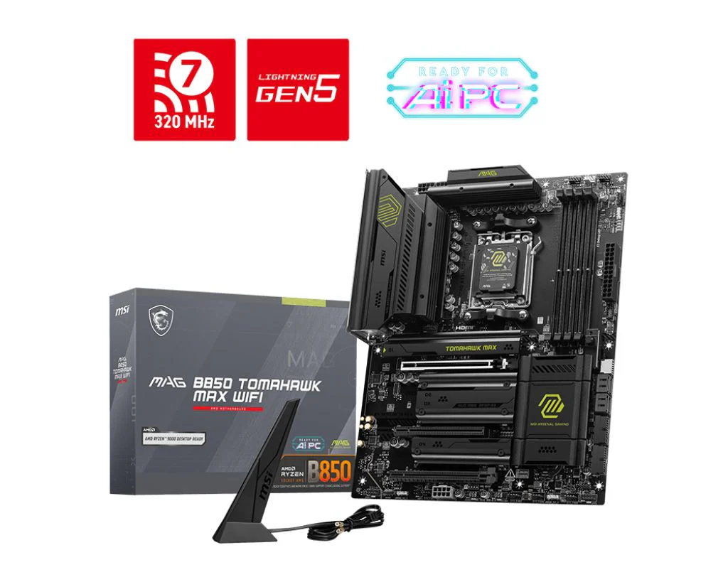 MSI MAG B850 TOMAHAWK MAX WIFI ATX motherboard - AMD B850 Socket AM5