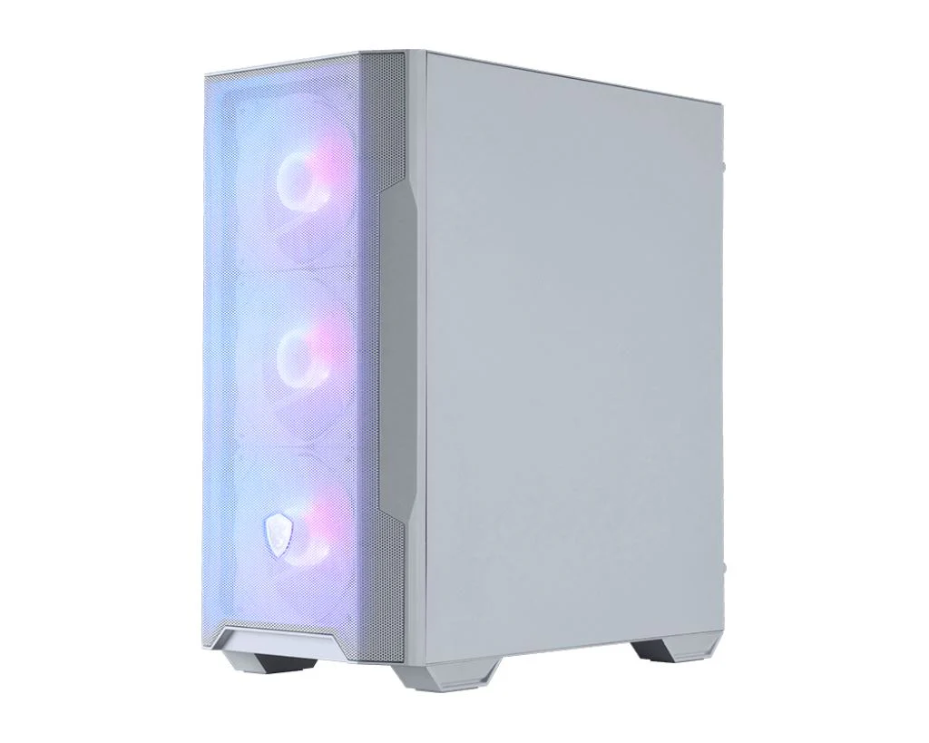MSI MAG FORGE M100R - MicroATX Mini Tower Case in White
