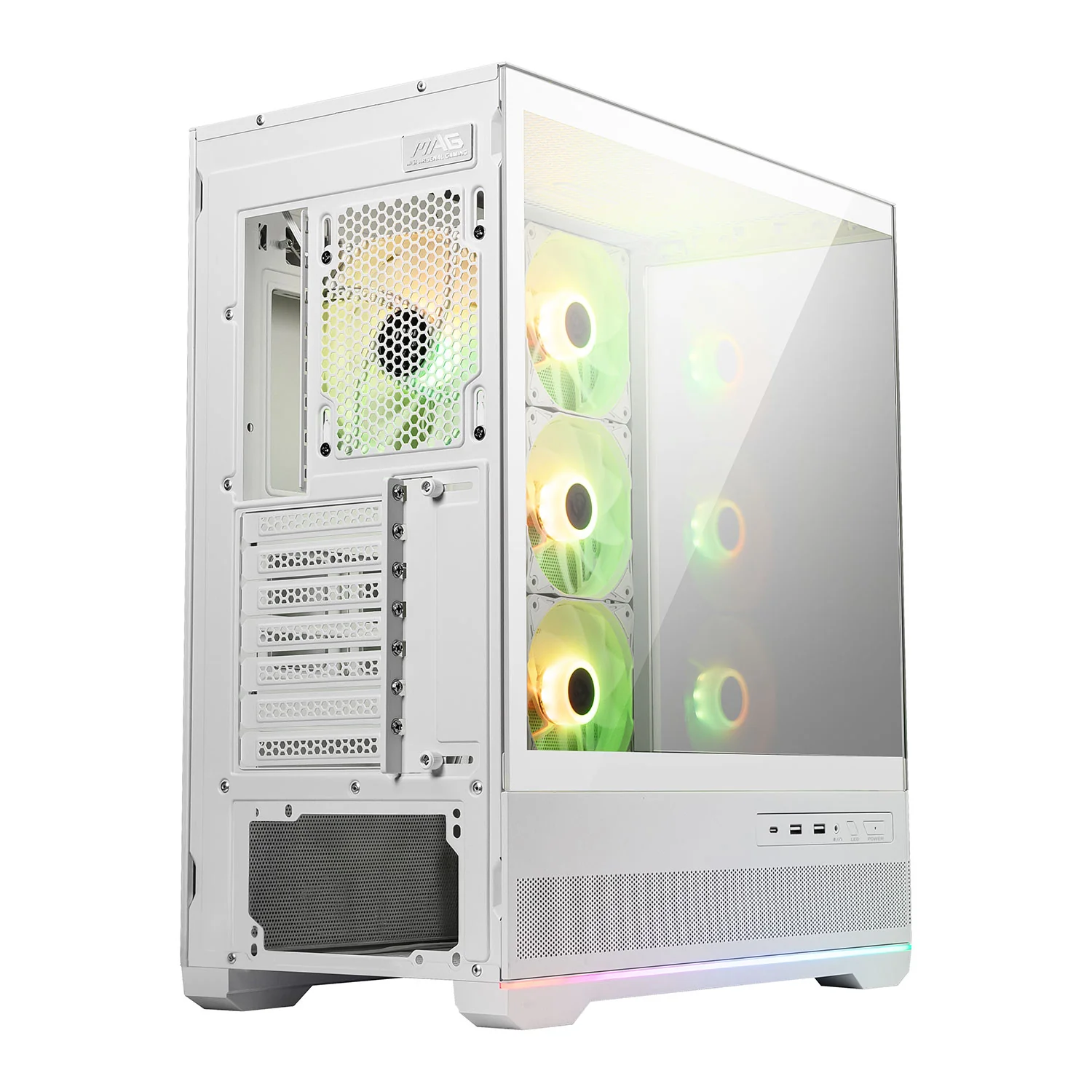 MSI MAG PANO 110R PZ - Tempered Glass ATX Mid-Tower in White - Image 4