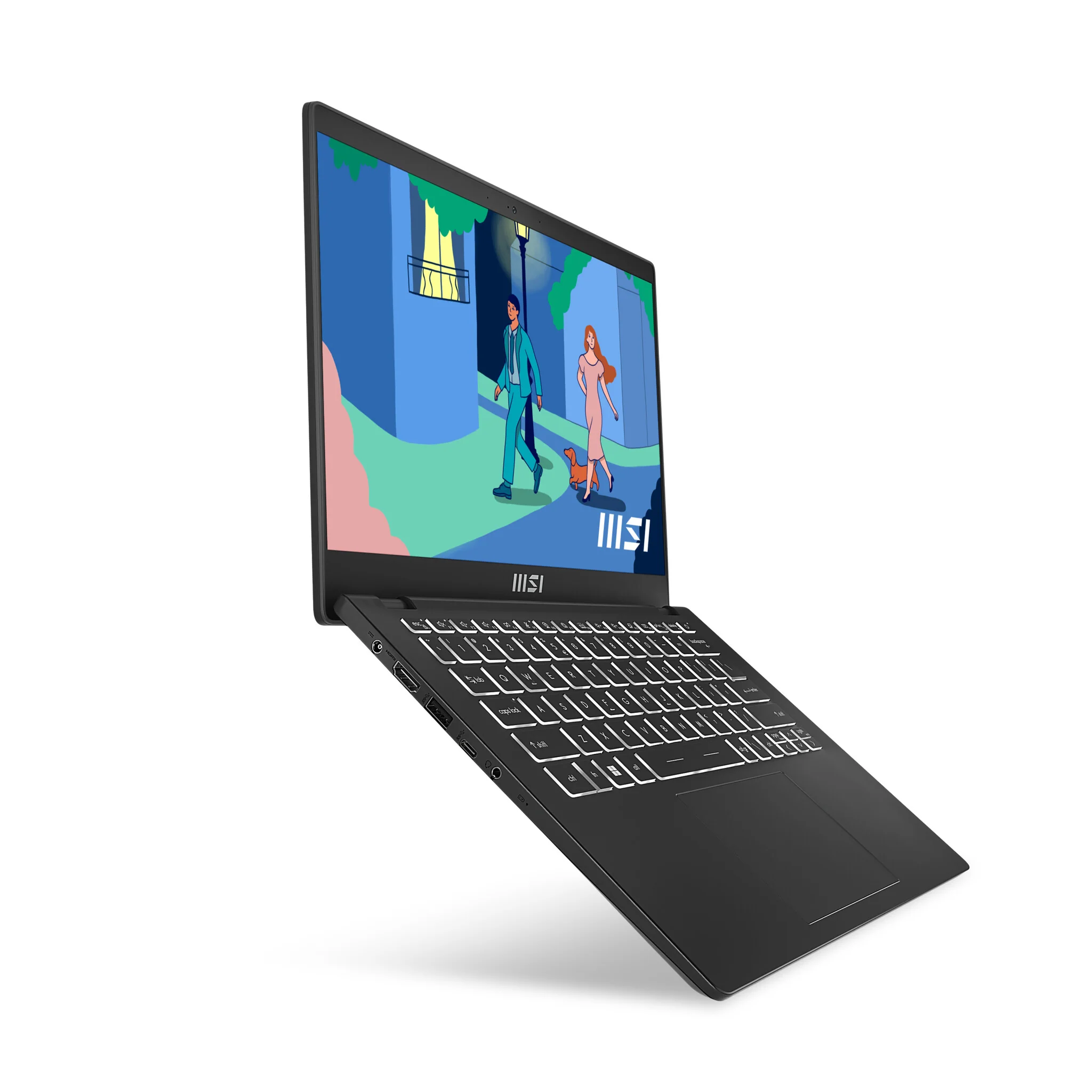 MSI Modern 14 Netbook 35.6 cm (14") - Full HD AMD Ryzen™ 5 7530U - 8 GB DDR4-SDRAM - 512 GB SSD - Wi-Fi 6E - Windows 11 Home - Black - Image 17