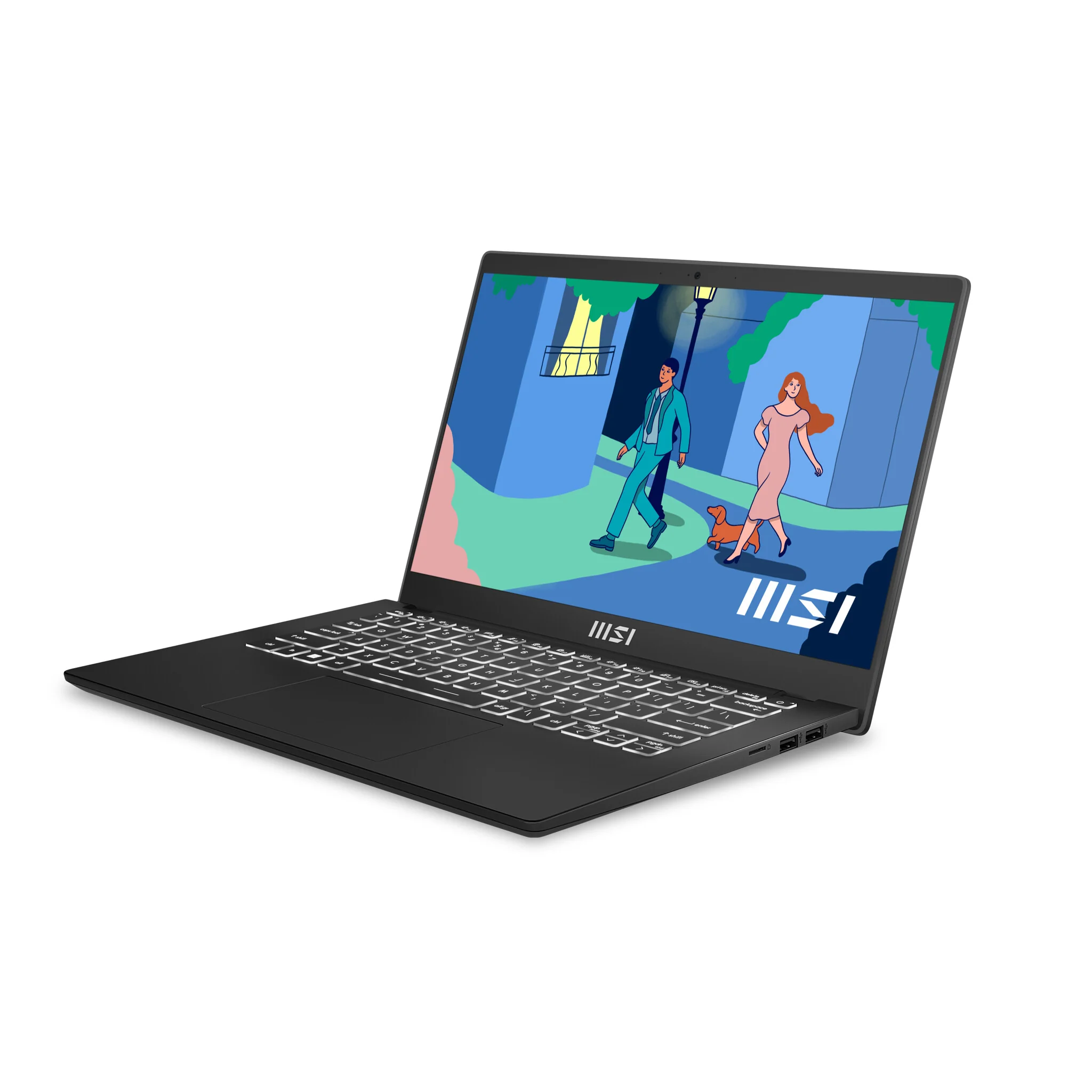 MSI Modern 14 Netbook 35.6 cm (14") - Full HD AMD Ryzen™ 5 7530U - 8 GB DDR4-SDRAM - 512 GB SSD - Wi-Fi 6E - Windows 11 Home - Black - Image 3
