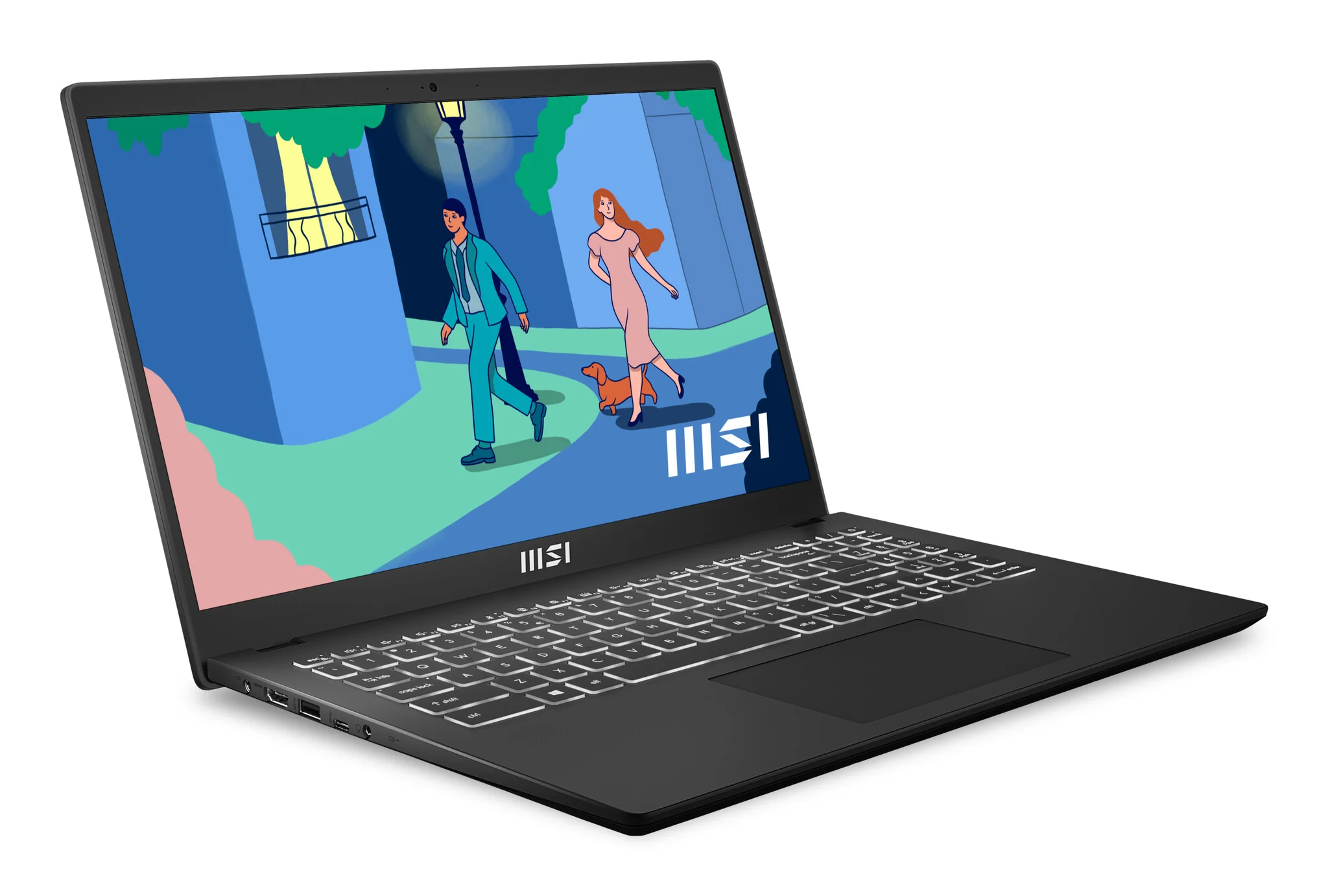 MSI Modern 15 Laptop - 39.6 cm (15.6") - Intel® Core™ i7-1255U  - 8 GB DDR4-SDRAM - 256 GB SSD - Wi-Fi 6 - Windows 11 Home - Black - Image 2