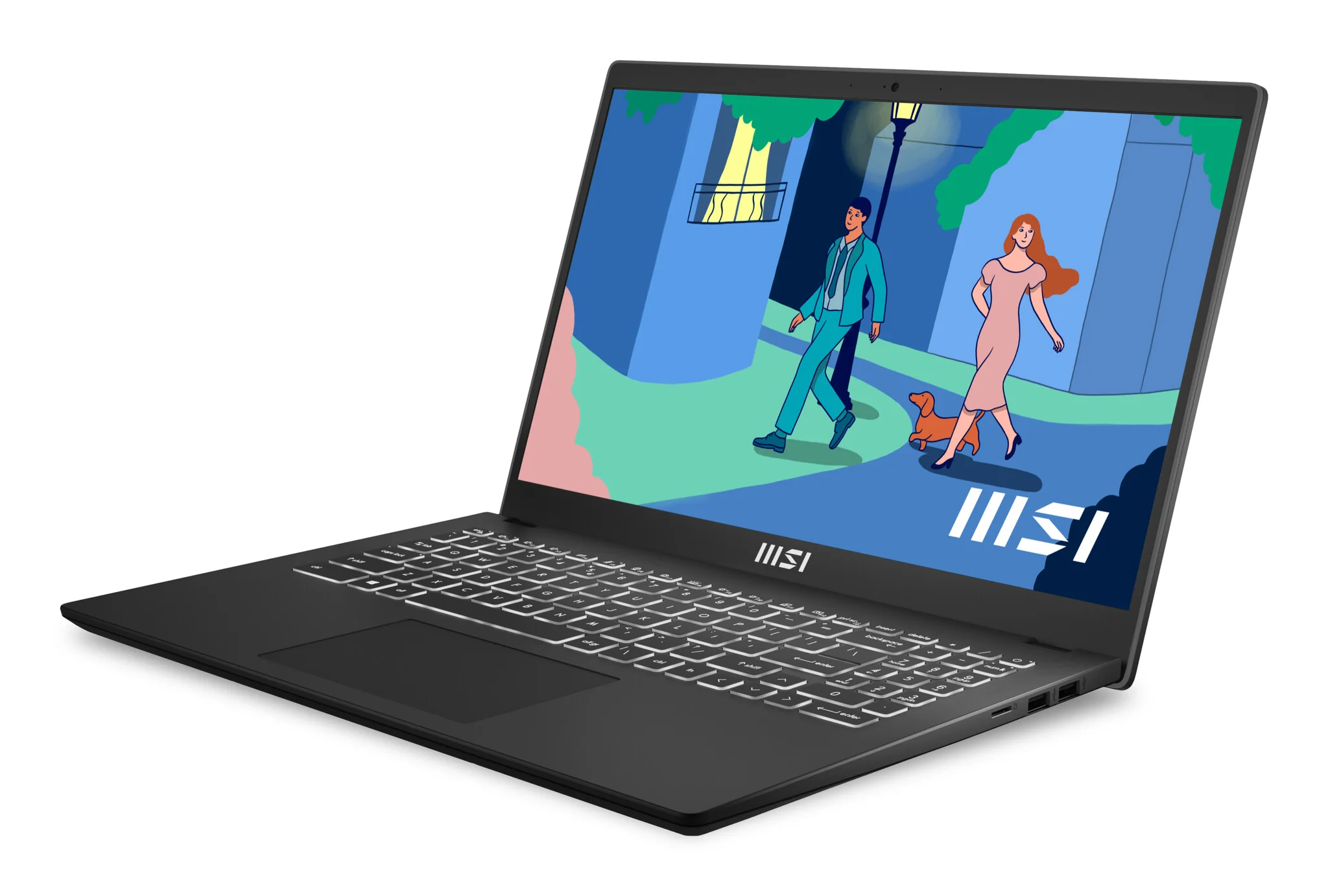MSI Modern 15 Laptop - 39.6 cm (15.6") - Intel® Core™ i7-1255U  - 8 GB DDR4-SDRAM - 256 GB SSD - Wi-Fi 6 - Windows 11 Home - Black - Image 3