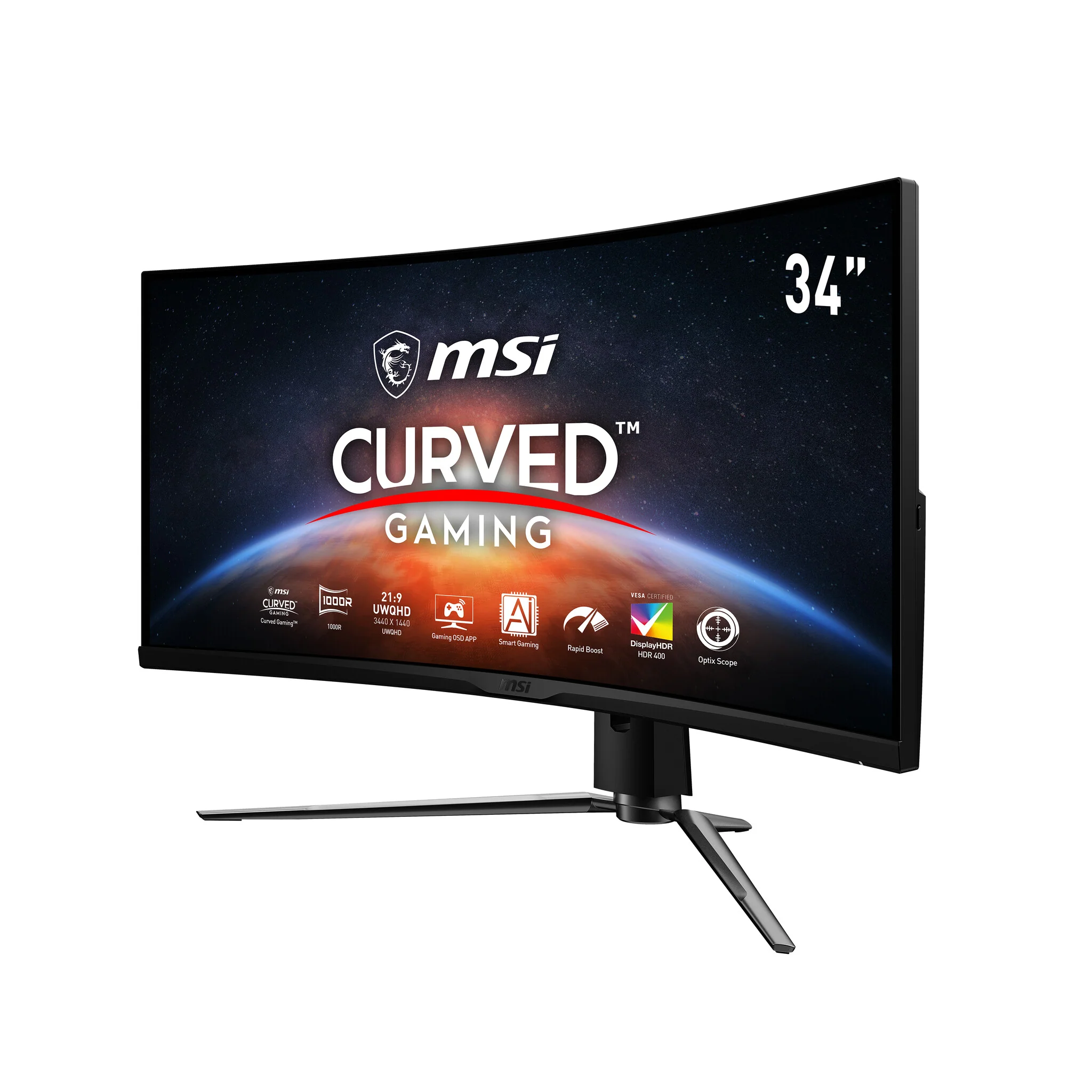 MSI MPG Artymis 343CQR - 86.4 cm (34") - 3440 x 1440 pixels UltraWide QHD LCD Monitor - Image 3