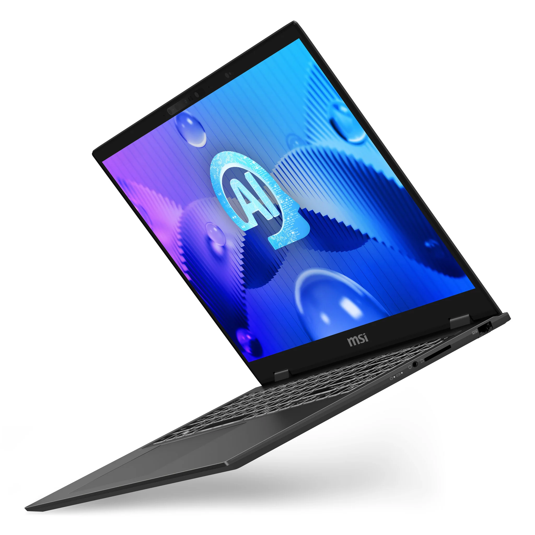 MSI Prestige 16 AI Studio Laptop - 40.6 cm (16") - Intel Core Ultra 7 155H - 32 GB LPDDR5-SDRAM - 1 TB SSD - NVIDIA GeForce RTX 4060 - Wi-Fi 7 - Windows 11 Home Advanced - Grey - Image 16