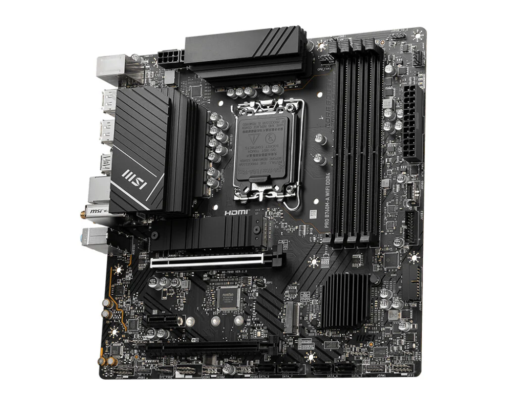 MSI PRO B760M-A WIFI DDR4 micro ATX motherboard - Intel B760 LGA 1700 - Image 3