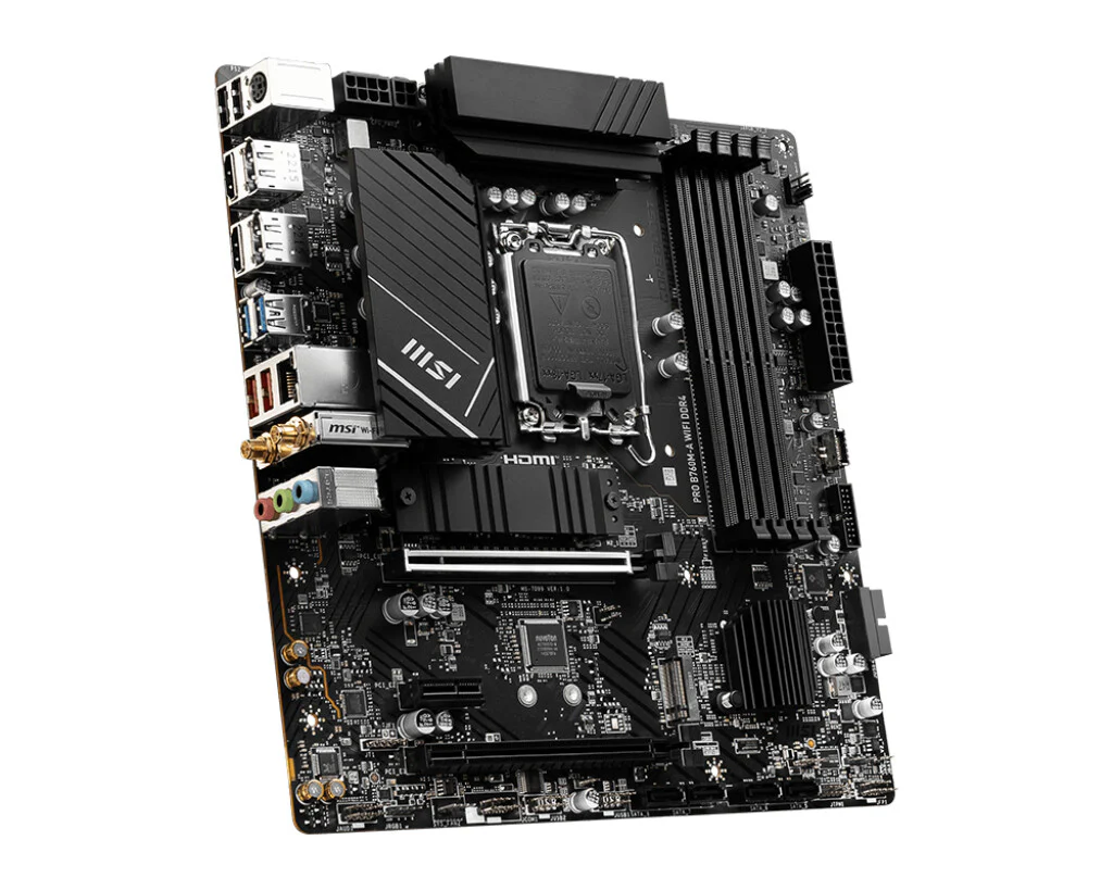 MSI PRO B760M-A WIFI DDR4 micro ATX motherboard - Intel B760 LGA 1700 - Image 4