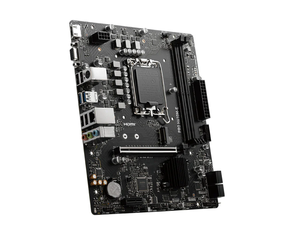 MSI PRO H610M-E micro ATX motherboard - Intel H610 LGA 1700 - Image 4
