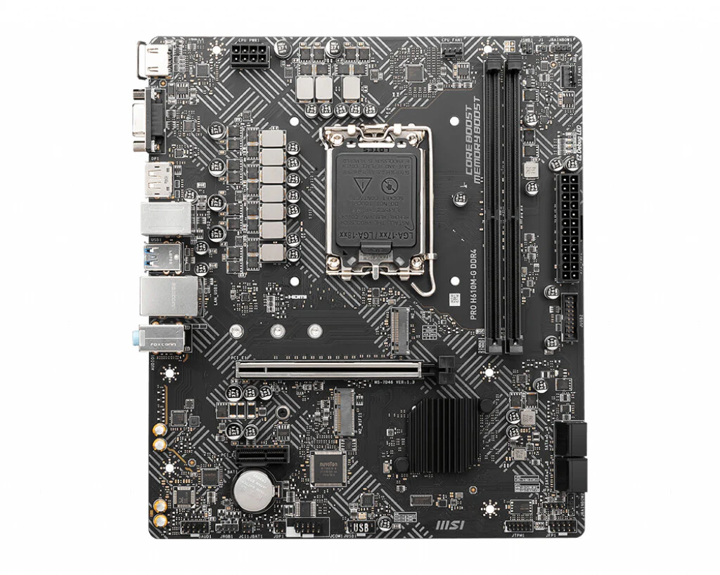 MSI PRO H610M-G DDR4 micro ATX motherboard - Intel H610 LGA 1700 - Image 2