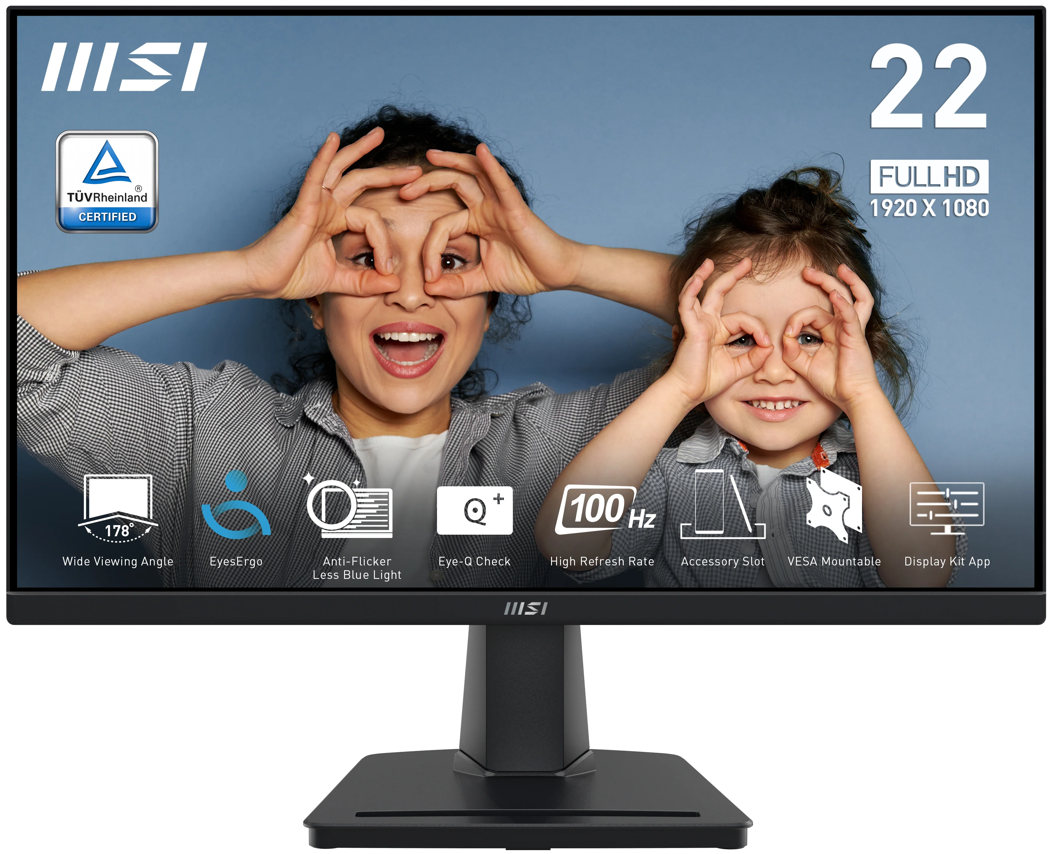 MSI Pro MP225V - 54.5 cm (21.4") - 1920 x 1080 pixels FHD LCD Monitor