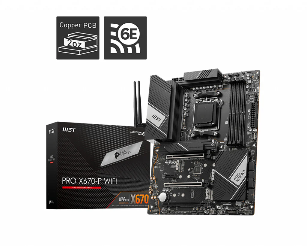 MSI PRO X670-P WIFI ATX motherboard - AMD X670 Socket AM5 - Image 2
