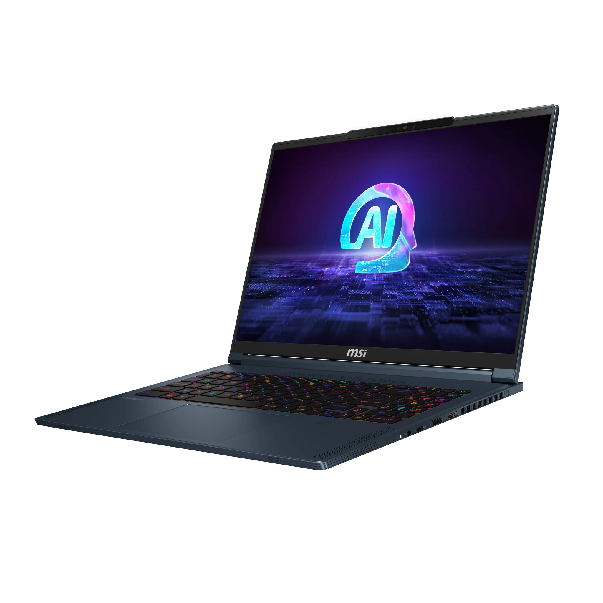 MSI Stealth 16 AI Studio Laptop - 40.6 cm (16") - Intel Core Ultra 9 185H - 32 GB DDR5-SDRAM - 2 TB SSD - NVIDIA GeForce RTX 4080 - Wi-Fi 7 - Windows 11 Pro - Blue - Image 3