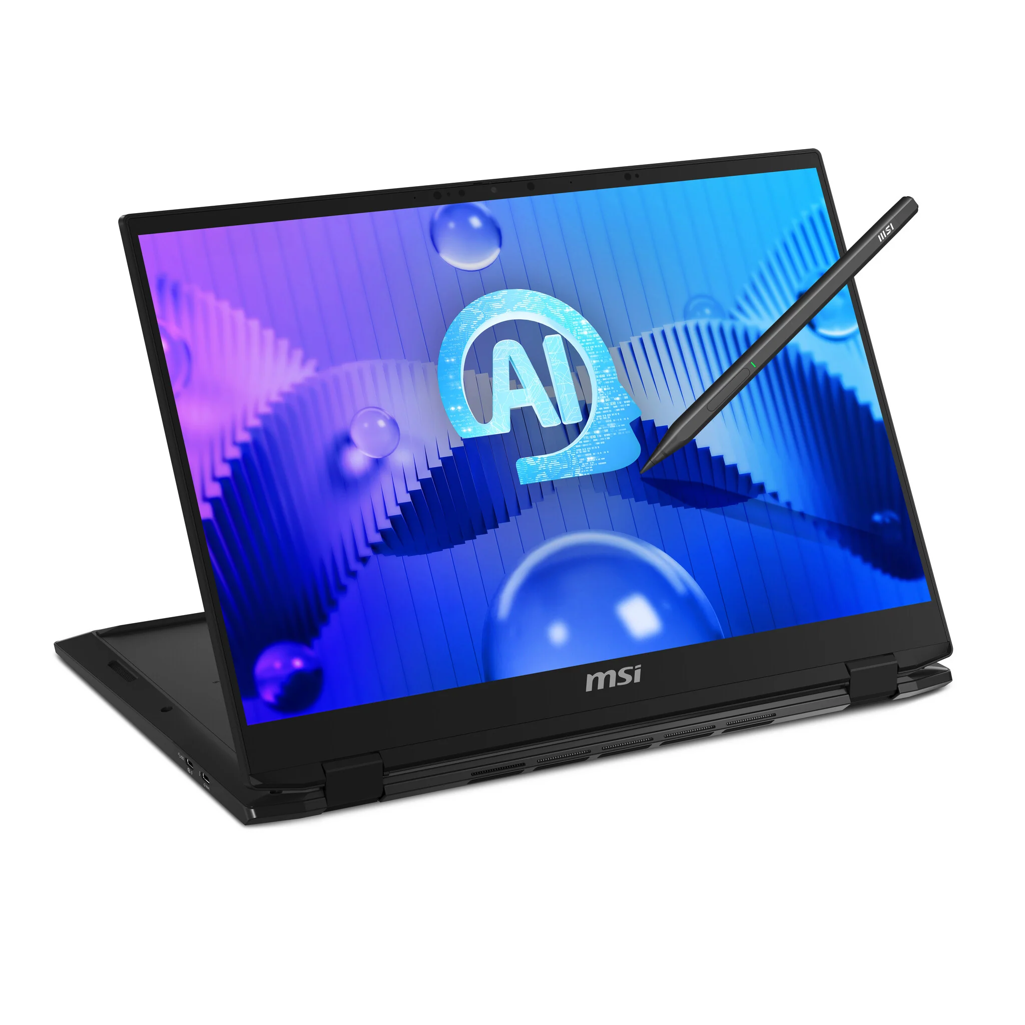 MSI Summit E16 AI Studio Hybrid (2-in-1) - 40.6 cm (16") - Touchscreen - Intel Core Ultra 7 155H - 32 GB LPDDR5-SDRAM - 2 TB SSD - NVIDIA GeForce RTX 4060 - Wi-Fi 7 - Windows 11 Pro - Black - Image 30
