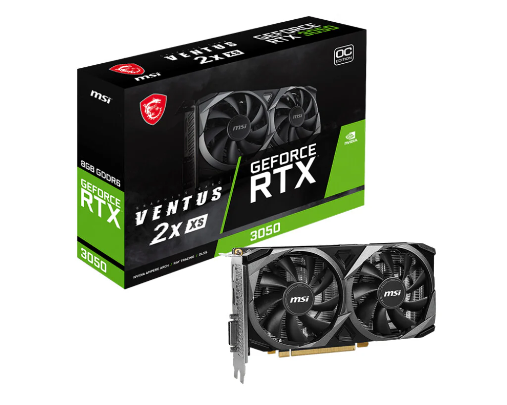 MSI VENTUS 2X XS OC - NVIDIA 8 GB GDDR6 GeForce RTX 3050 graphics card - Image 2
