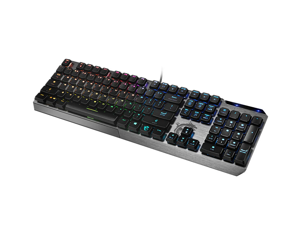 MSI VIGOR GK50 Low Profile - USB Wired RGB Mechanical Gaming Keyboard in Black (QWERTY UK) - Image 4