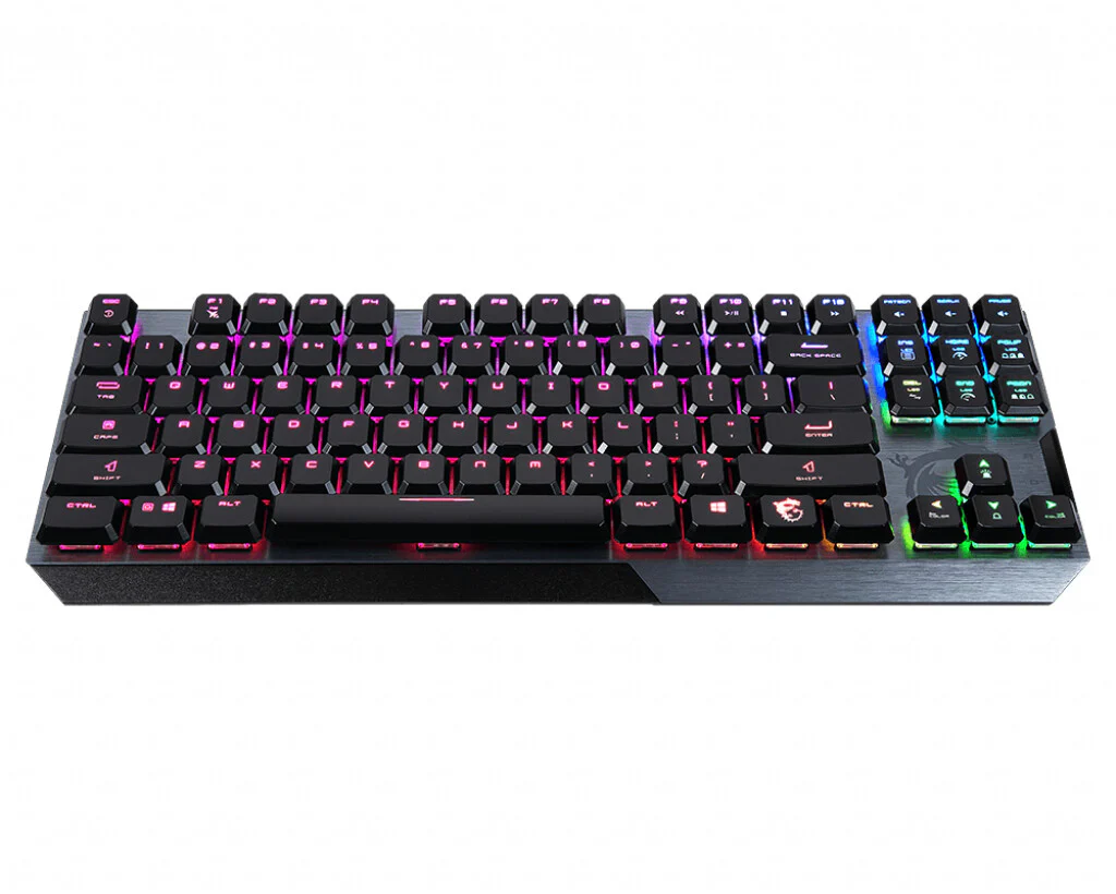 MSI VIGOR GK50 Low Profile TKL - USB Wired RGB Mechanical Gaming Keyboard in Black (QWERTY UK) - Image 4