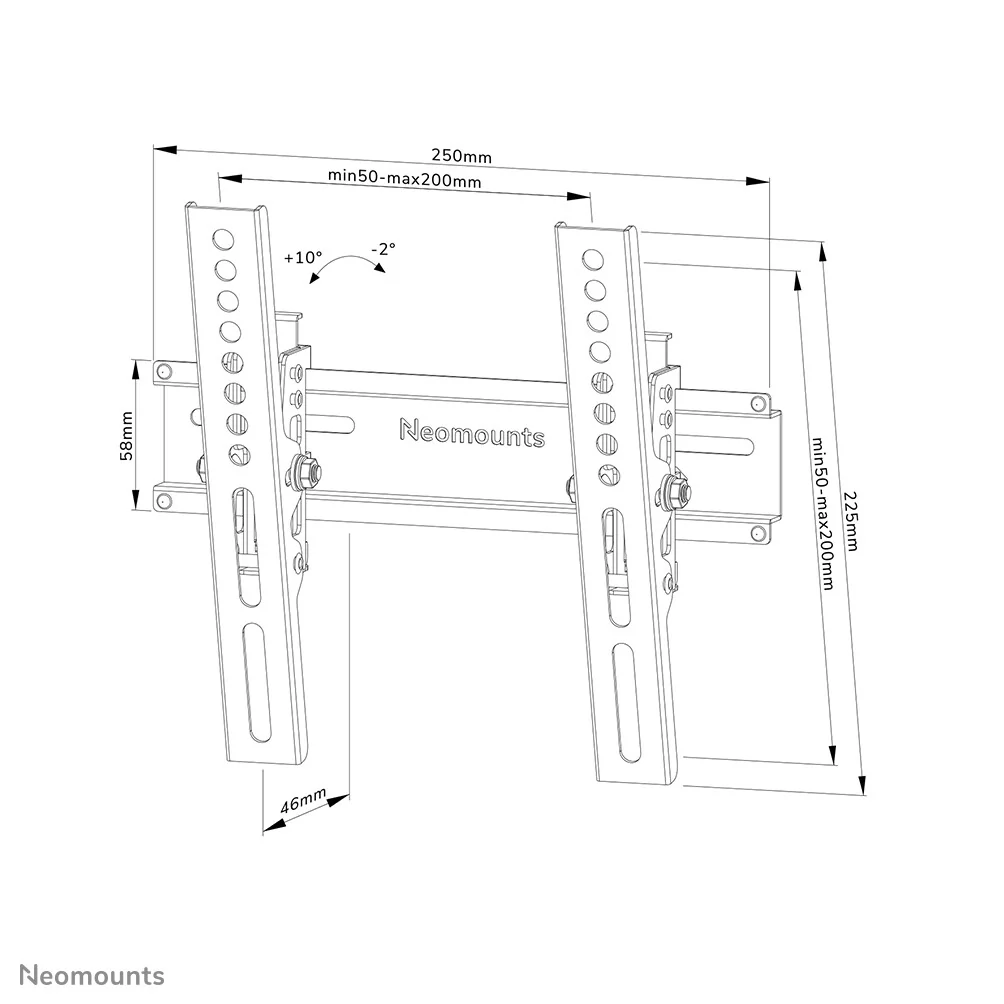 Neomounts WL35-350BL12 - TV wall mount for 61 cm (24") to 139.7 cm (55") - Image 16