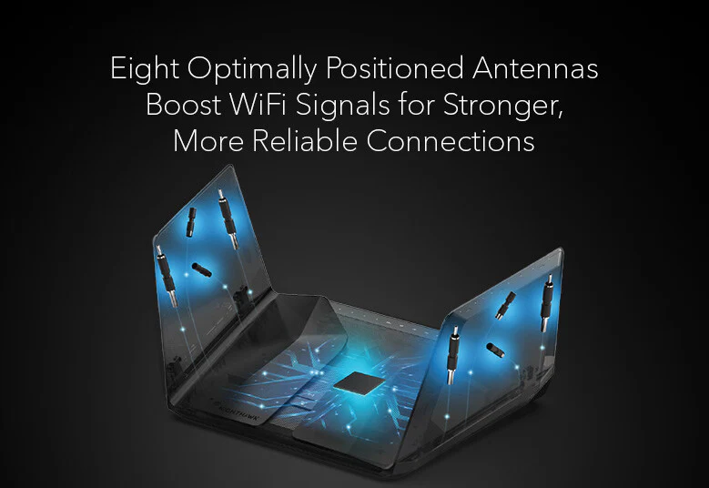 NETGEAR Nighthawk RAXE500 - Gigabit Ethernet Tri-band (2.4 GHz / 5 GHz / 6 GHz) wireless router in Black - Image 5