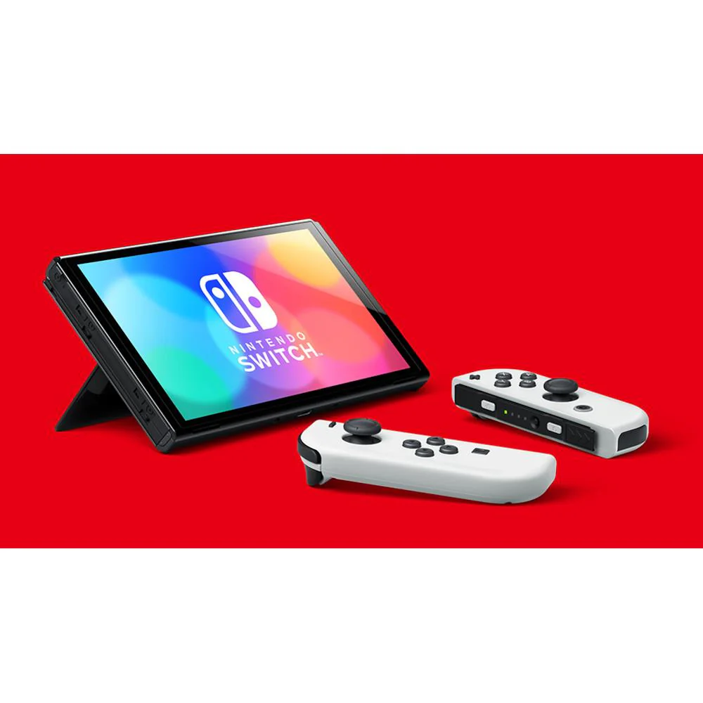 Nintendo Switch (OLED Model) - Neon Red and Blue - Image 3