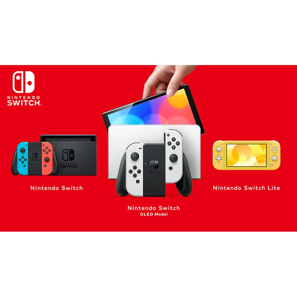 Nintendo Switch (OLED Model) - Neon Red and Blue - Image 7