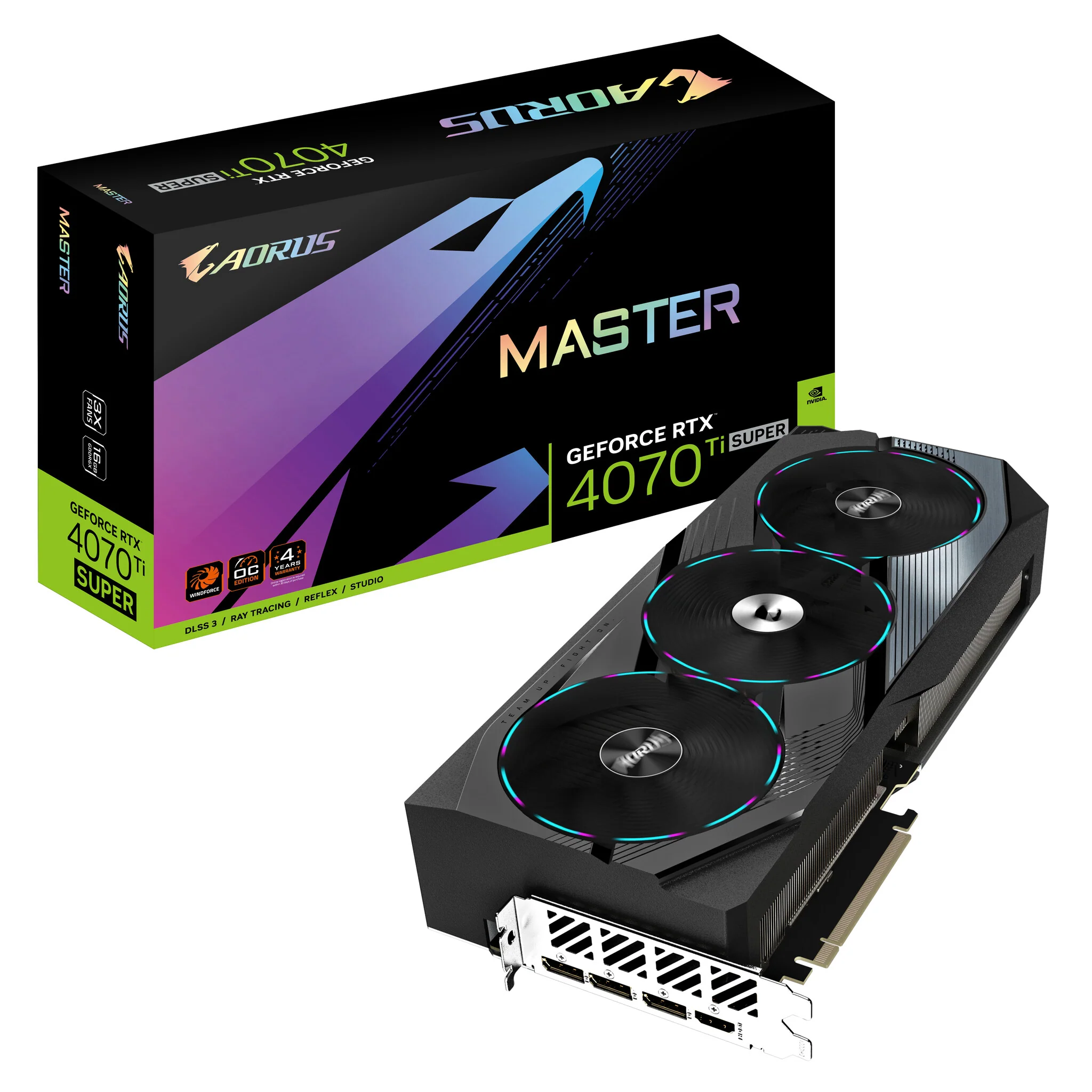 Gigabyte AORUS MASTER - NVIDIA 16 GB GDDR6X GeForce RTX 4070 Ti SUPER graphics card