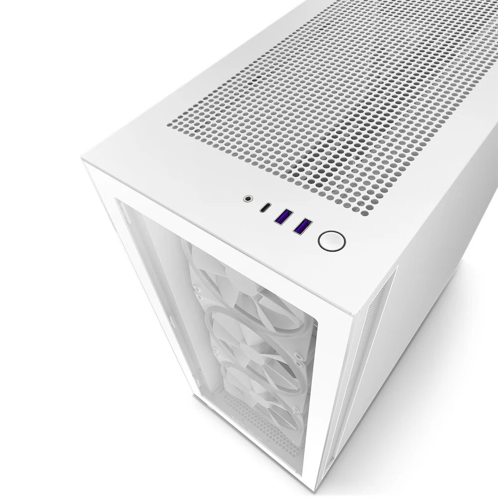 NZXT H7 Elite (2023) - ATX Mid Tower Case in White - Image 3