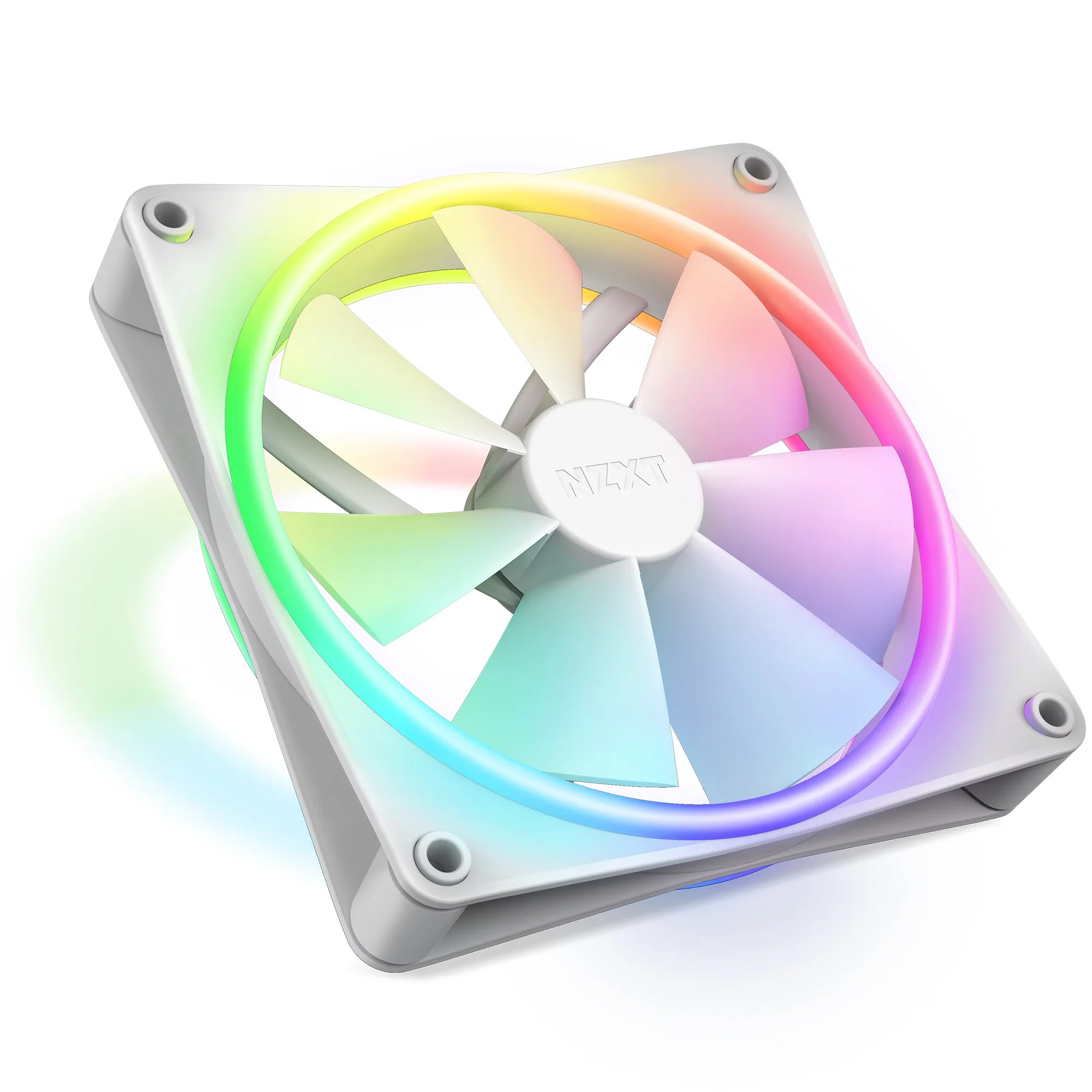NZXT F120 RGB DUO - Computer Case Fan in White - 120mm