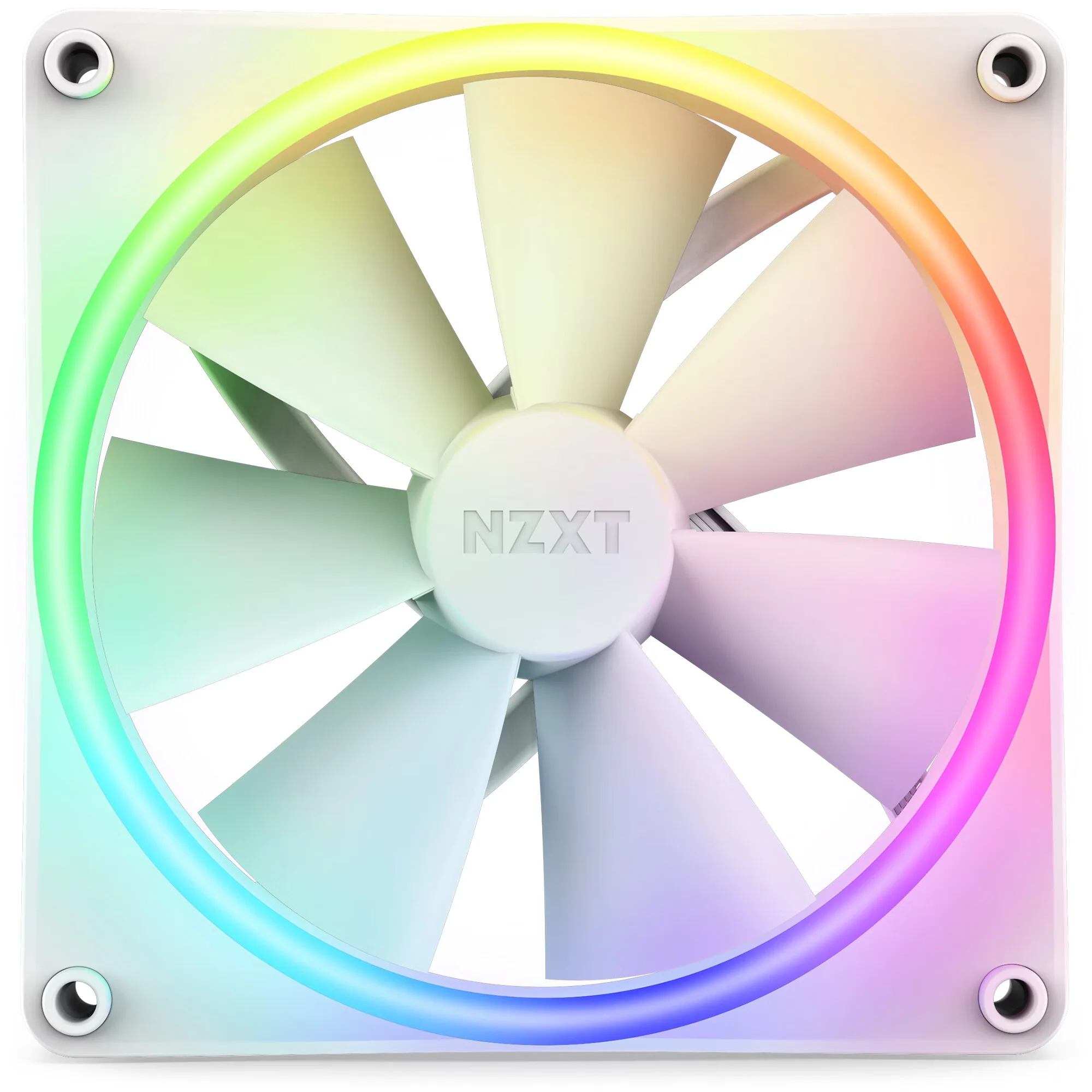 NZXT F140 RGB DUO - Computer Case Fan in White - 140mm - Image 2