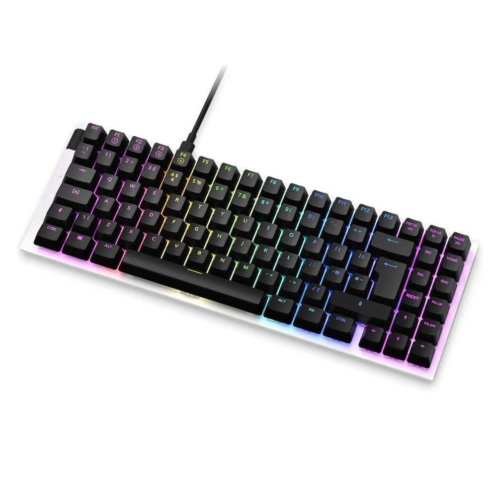 NZXT Function MiniTKL - USB Wired RGB Mechanical Keyboard in White (QWERTY UK) - Image 2