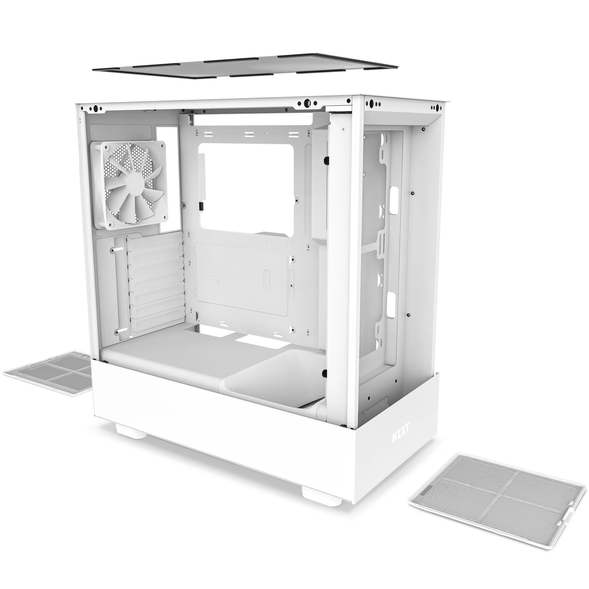 NZXT H5 Flow - ATX Mid Tower Case in White - Image 5