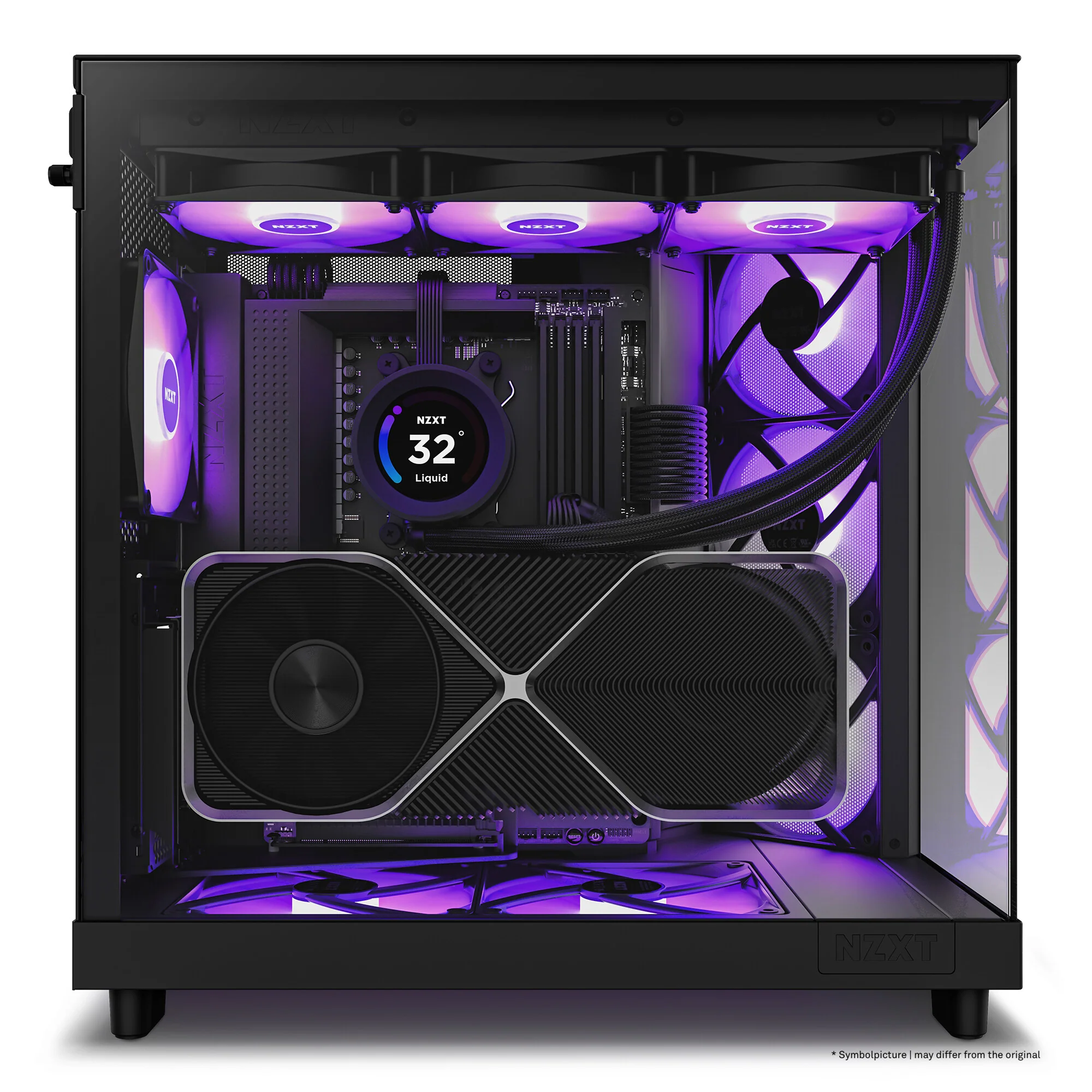 NZXT H6 Flow RGB - ATX Mid Tower Case in Black - Image 13