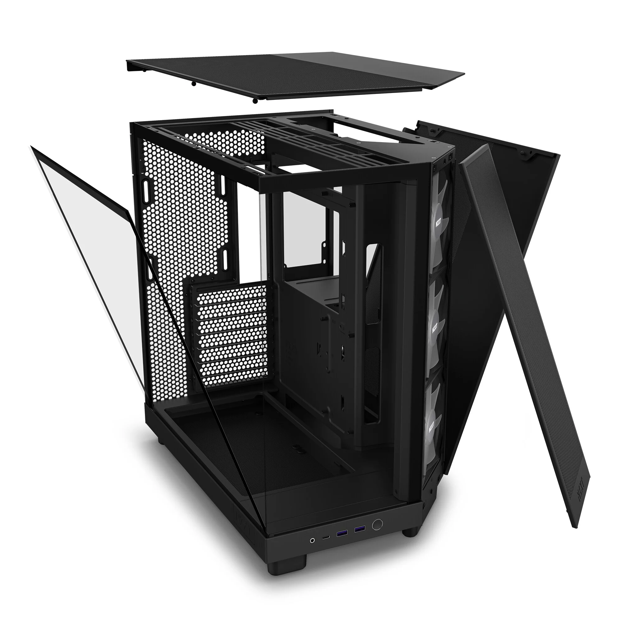 NZXT H6 Flow RGB - ATX Mid Tower Case in Black - Image 14