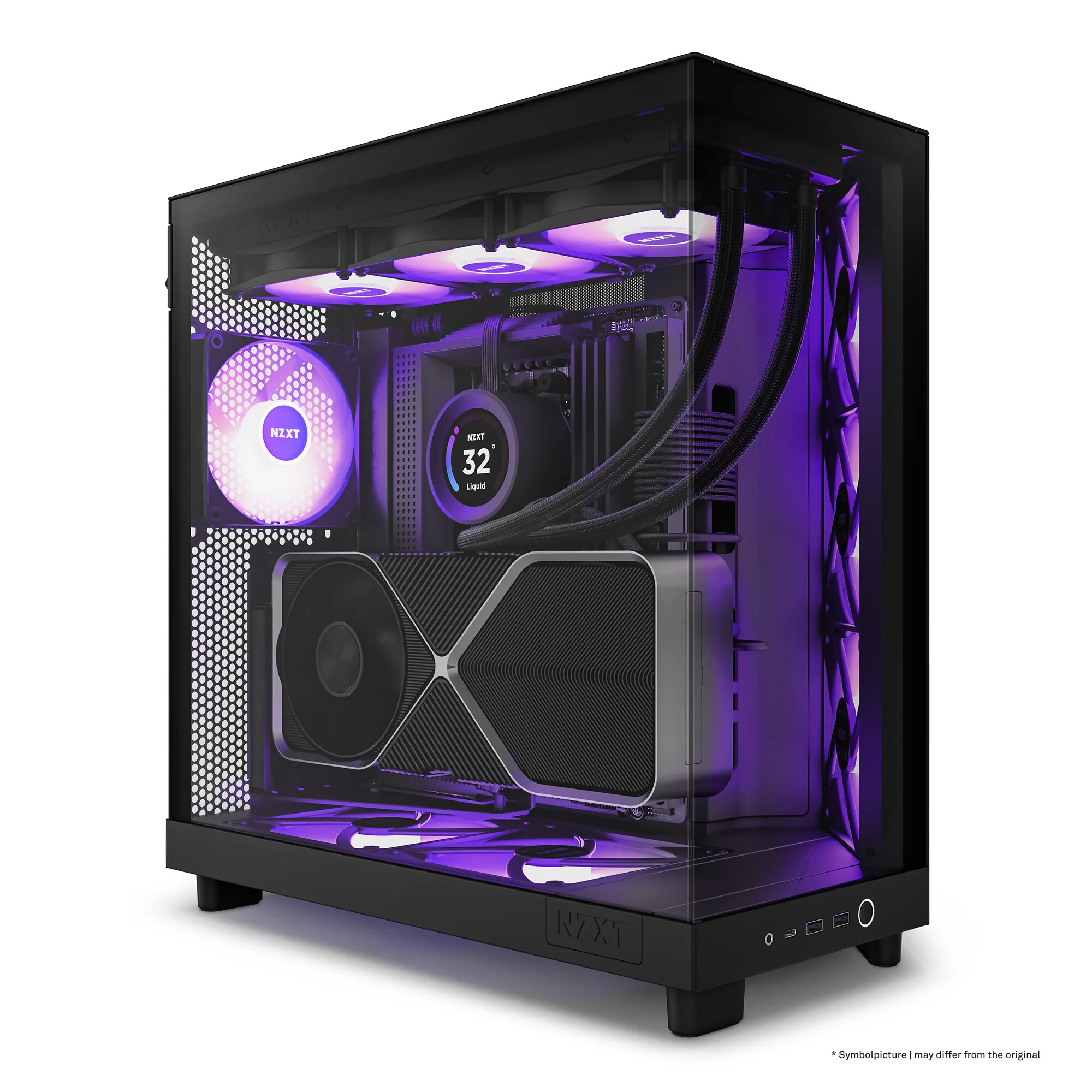 NZXT H6 Flow RGB - ATX Mid Tower Case in Black - Image 16