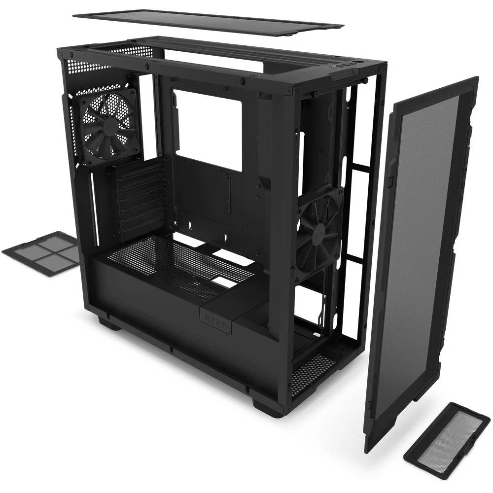 NZXT H7 Flow - ATX Mid Tower Case in Black - Image 4