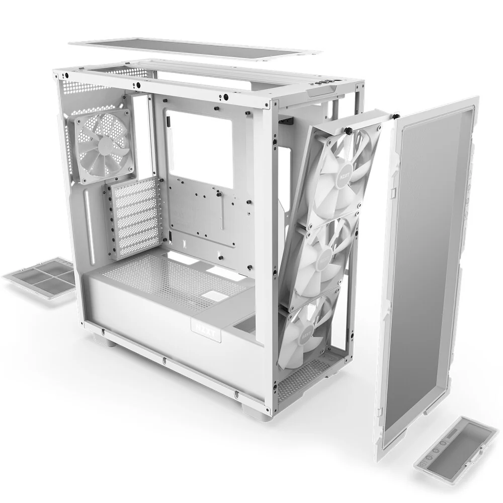 NZXT H7 Flow RGB - ATX Mid Tower Case in White - Image 5